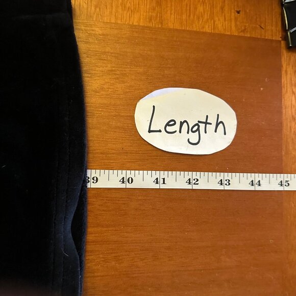 BCBG P XL Black Velour Pants With Rhinestone Embellishments & Drawstring W - Picture 10 of 10